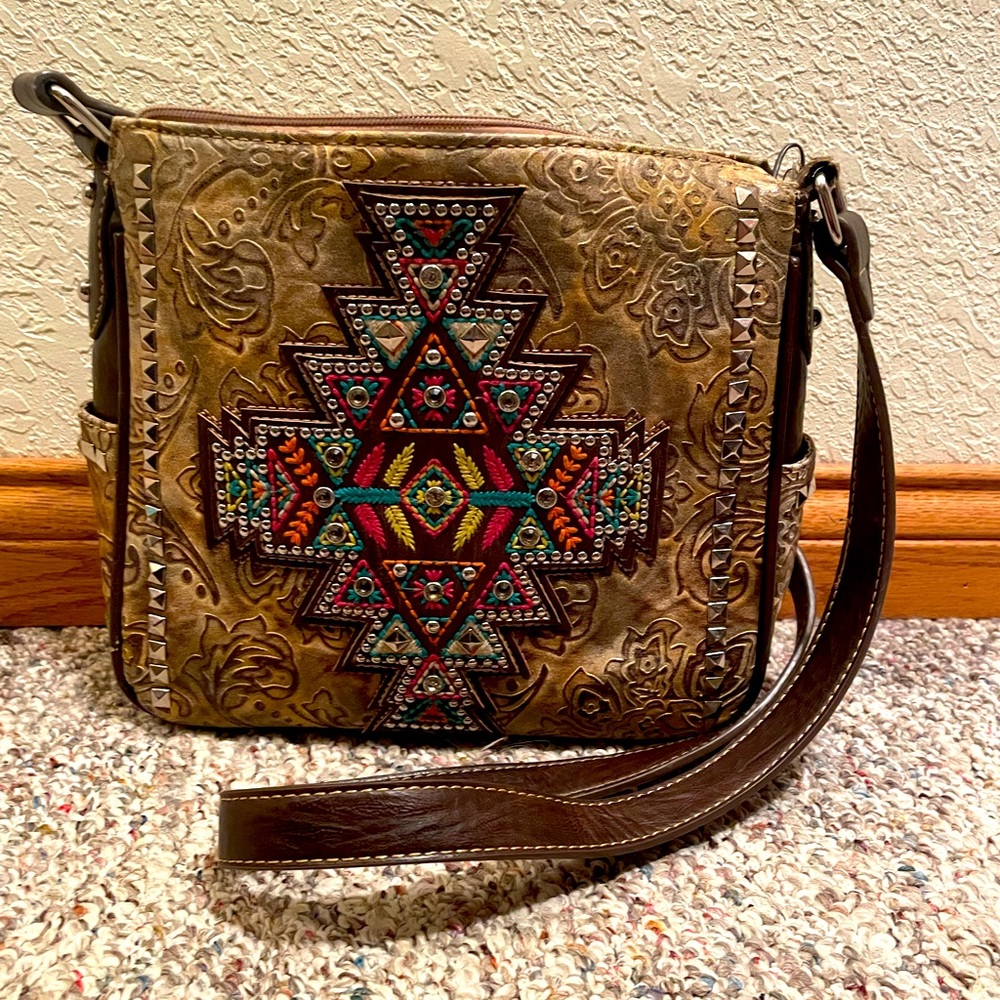 Aztec Leather purse